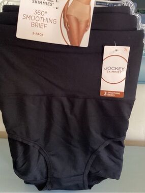 Jockey Skimmies 360° Smoothing Briefs - Black Set of Three Size L NWT